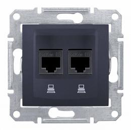 Изображение продукта Розетка компьютерная 2хRJ45 Schneider Electric Sedna UTP 